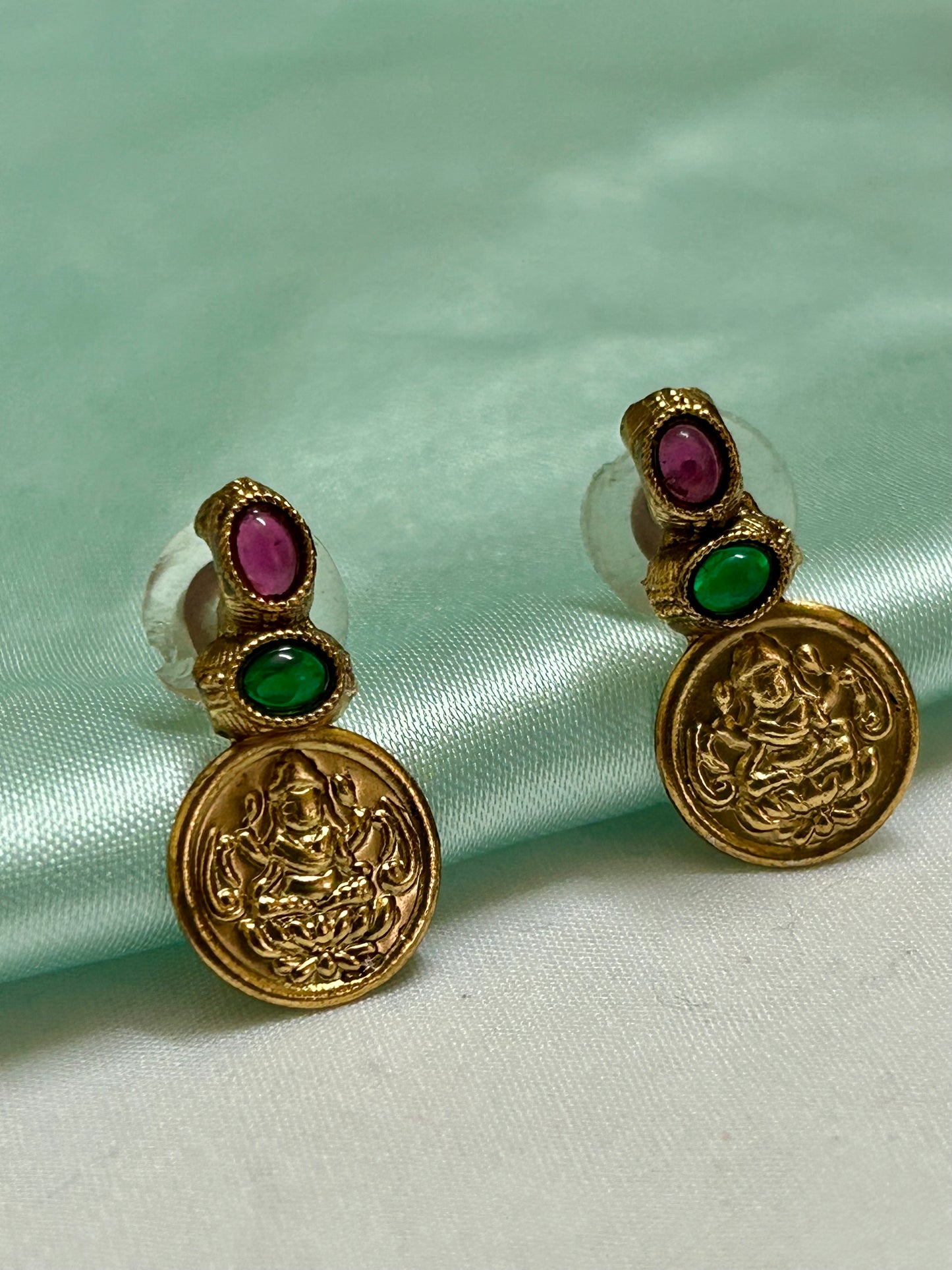 Gold Plated Lakshmi Kaasu Necklace set ( LHA LK 22 )