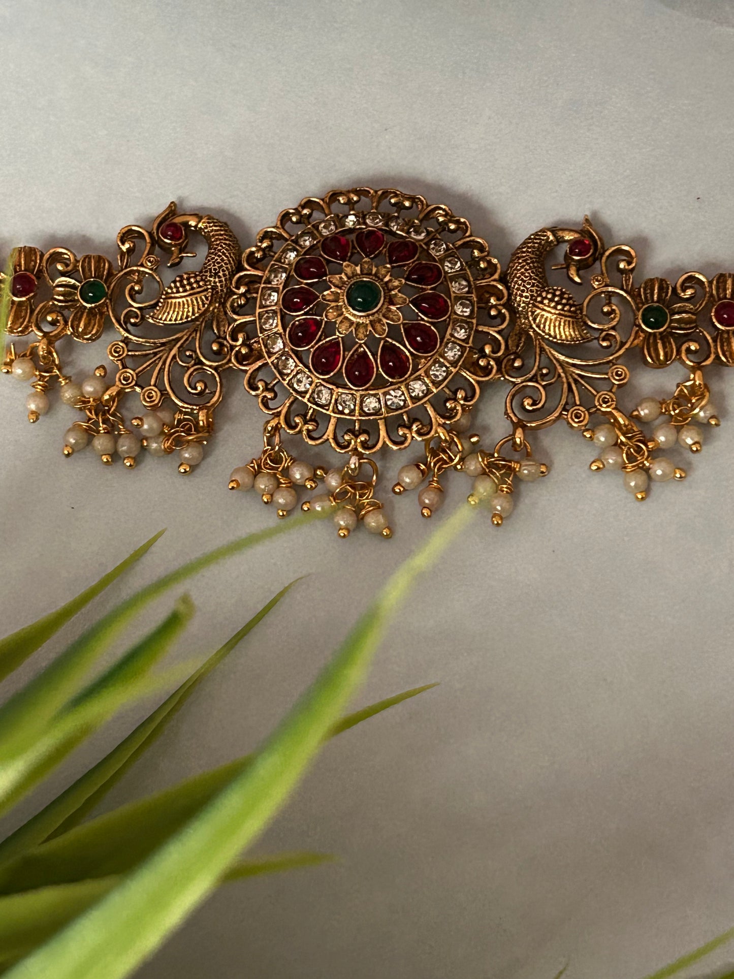 Luxehara’s Gold Plated Choker set with matching earrings ( LHA 119 )