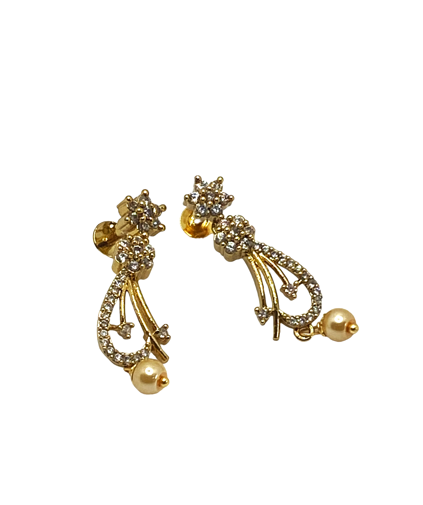 Luxehara's Gold Plated Necklace Set with Earrings.