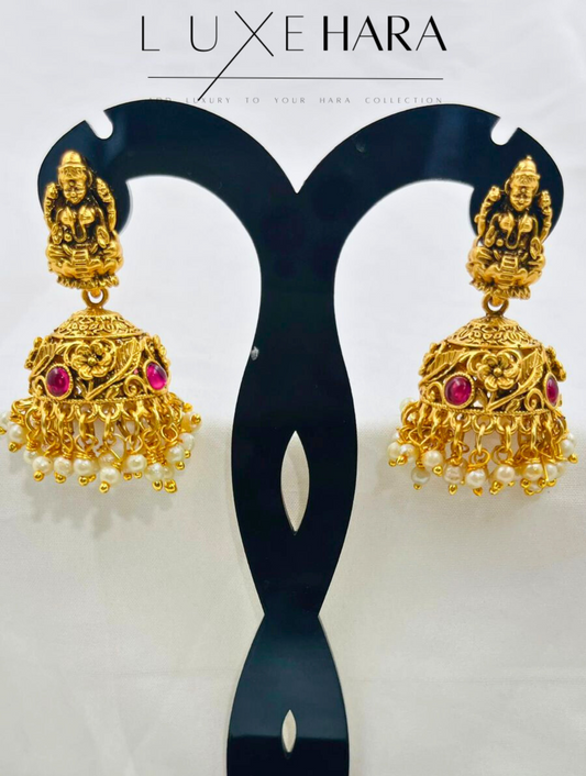 Gold Plated temple Jhumkas