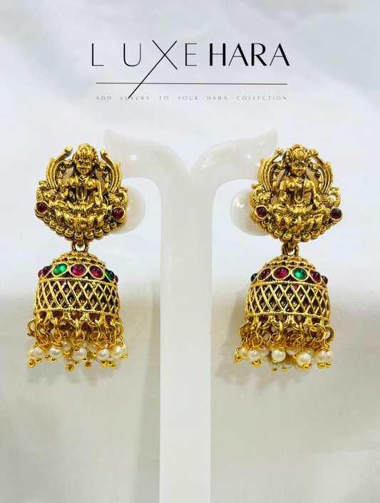 Gold Plated temple Jhumkas
