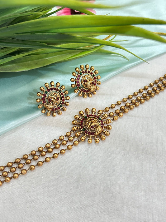 Gold plated Choker set ( LHA CH 17 )