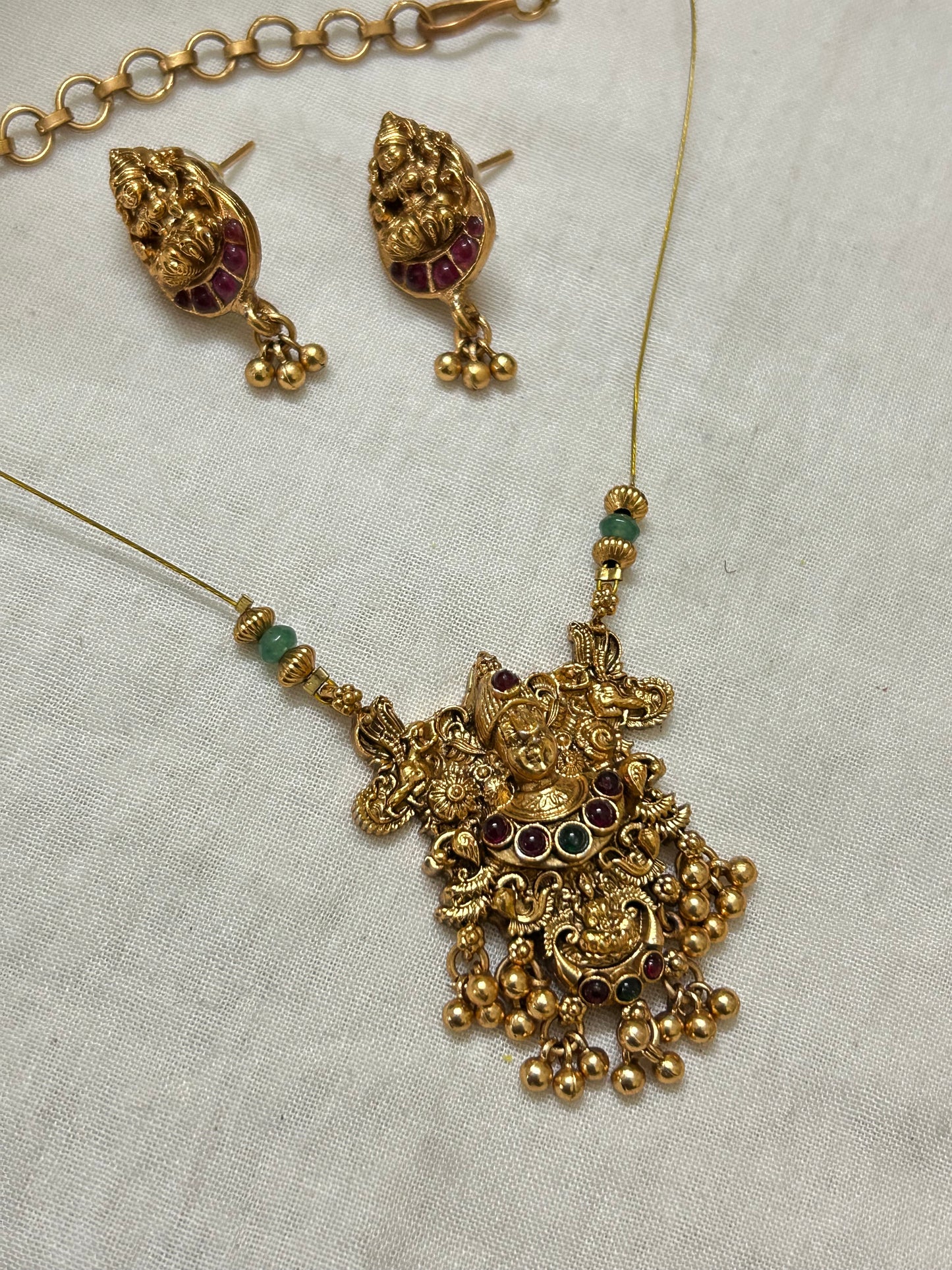 Invisible Necklace with Venkata Ramana Pendant