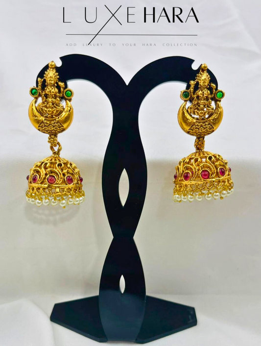 Gold Plated temple Jhumkas