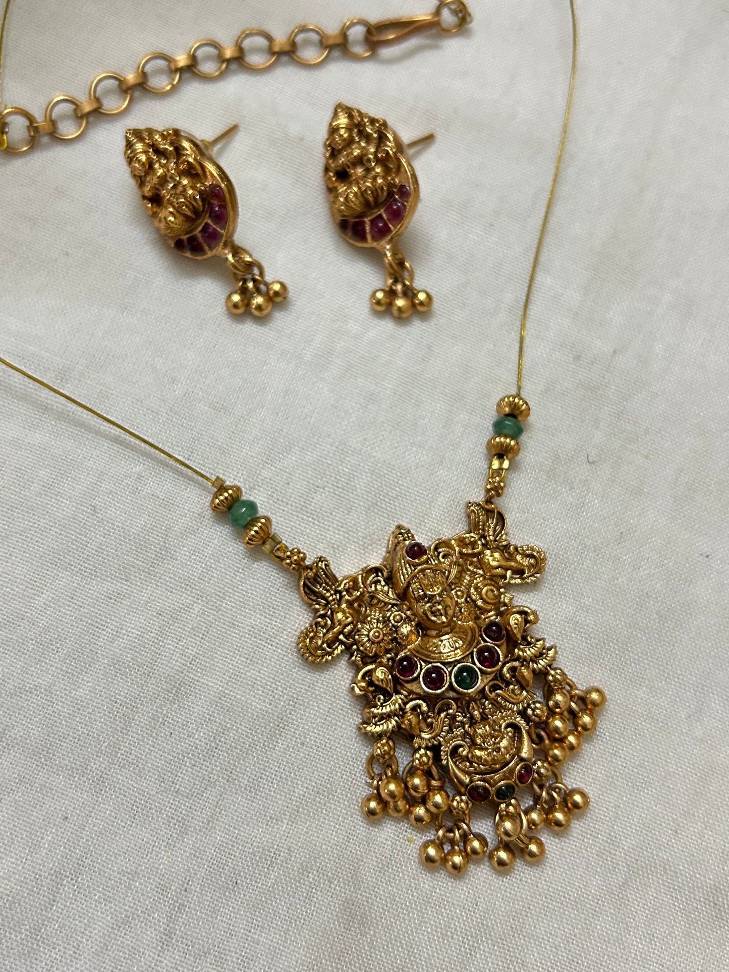 Invisible Necklace with Venkata Ramana Pendant