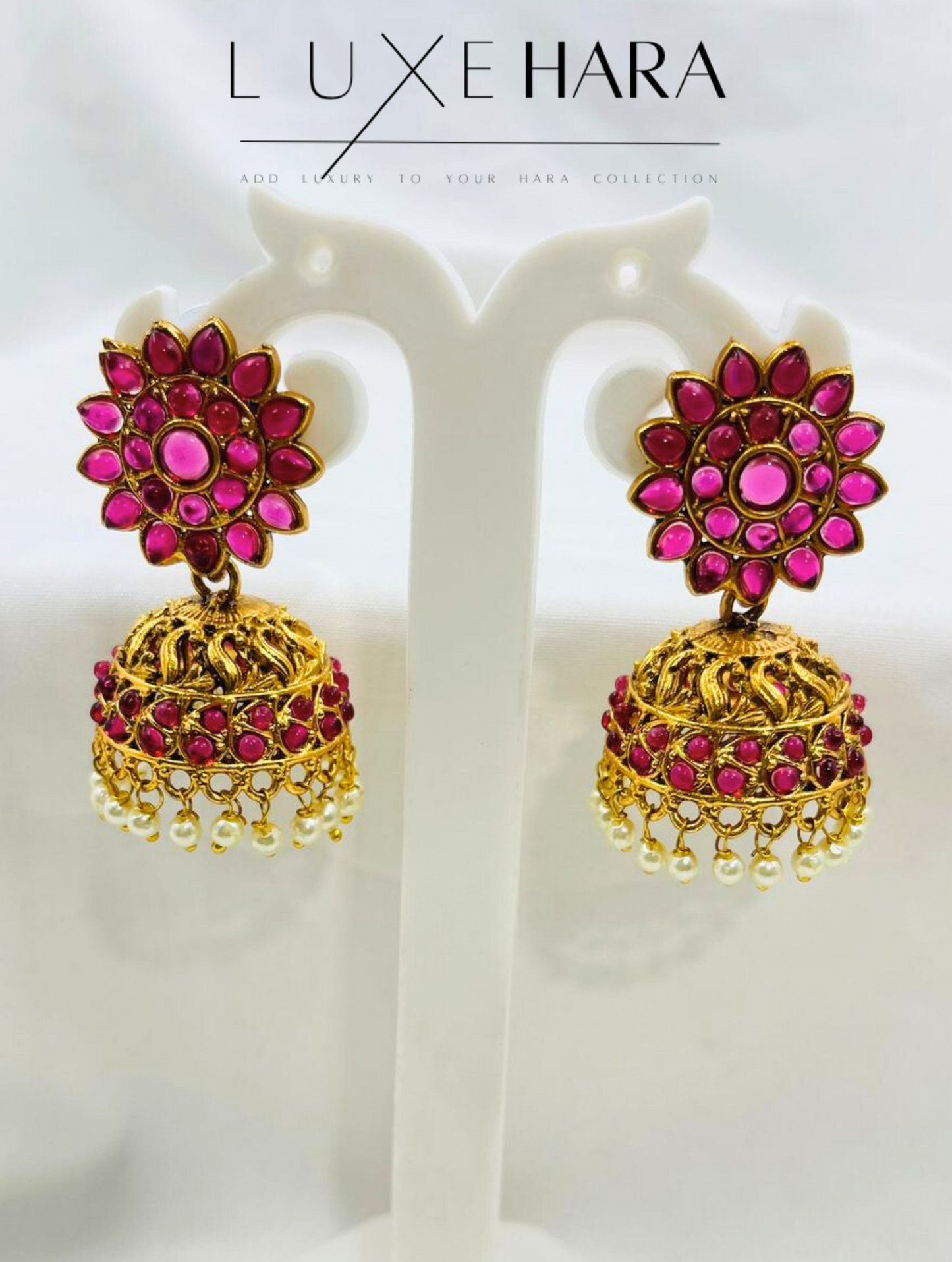 Gold Plated temple Jhumkas