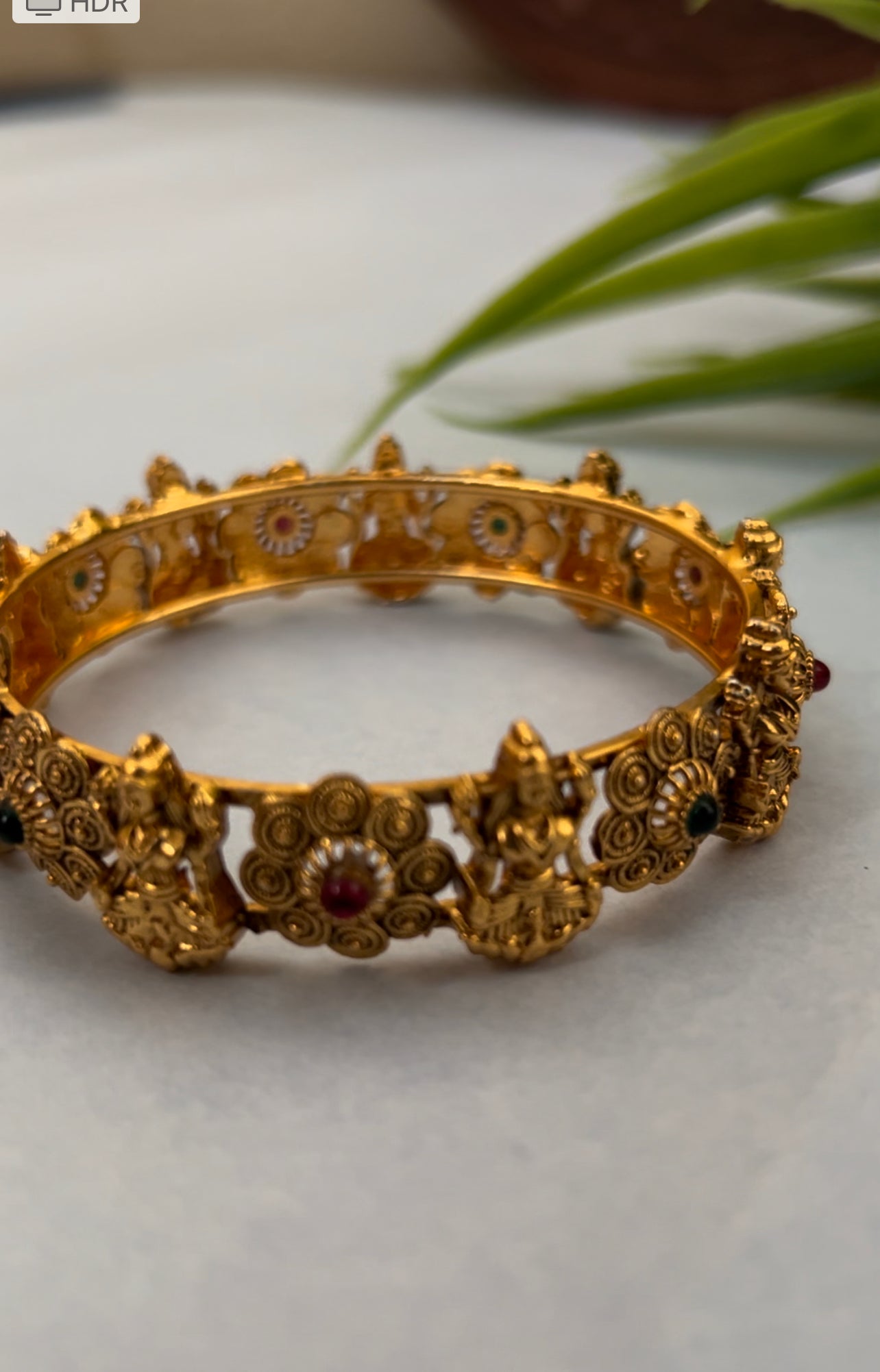 Lakshmi Gold Plated Kada ( LHA KADA 23 )