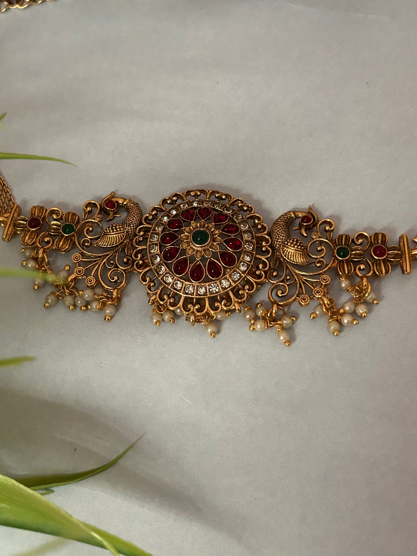 Luxehara’s Gold Plated Choker set with matching earrings ( LHA 119 )