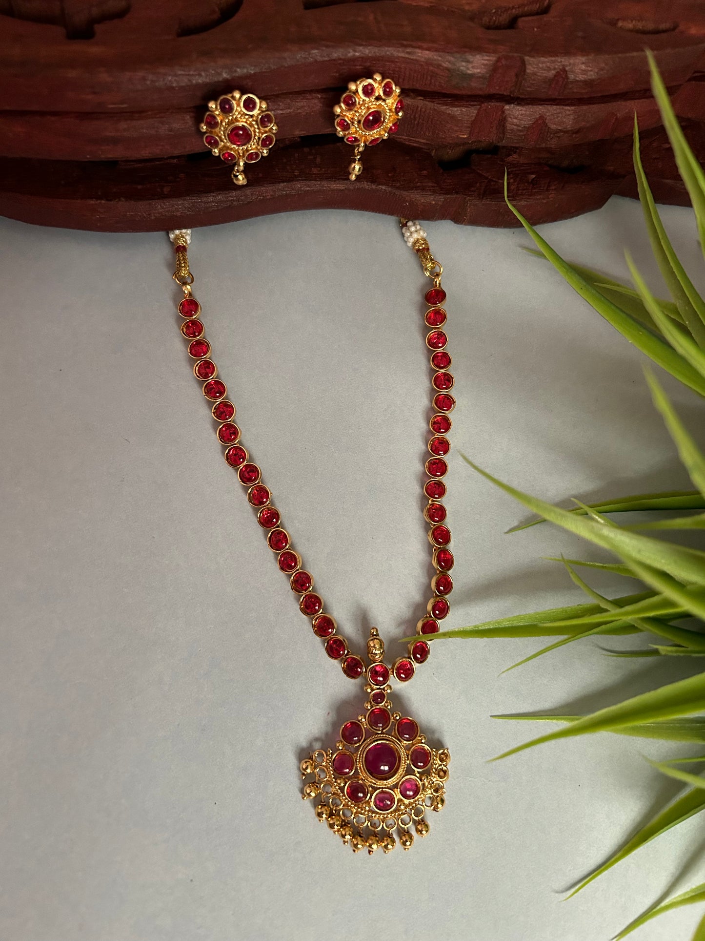 Luxehara’s Gold Plated Necklace with Earrings ( LHA 17 )