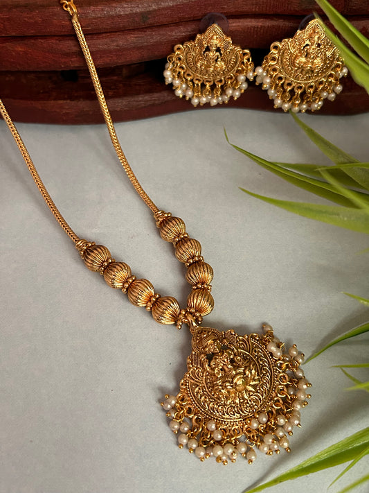 Luxehara’s Gold Plated Necklace set with Earrings ( LHA1 10k )