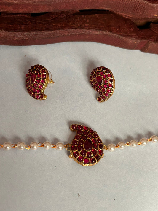 Luxehara’s Gold Plated Choker with Earrings ( LHA 110 )