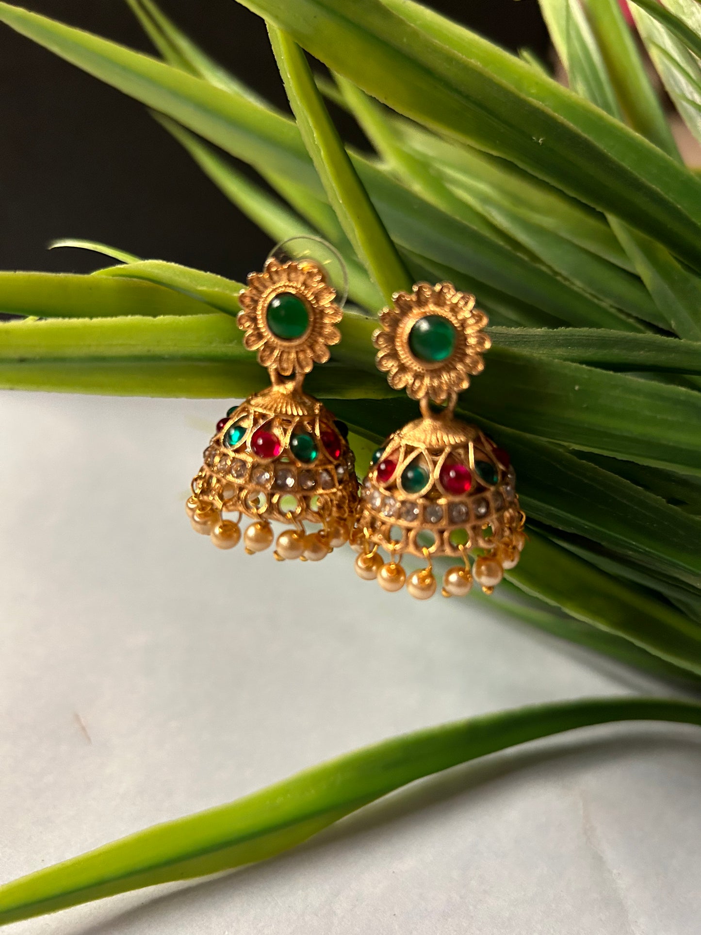Gold plated chocker set with pearl hangings( LHA 280 )