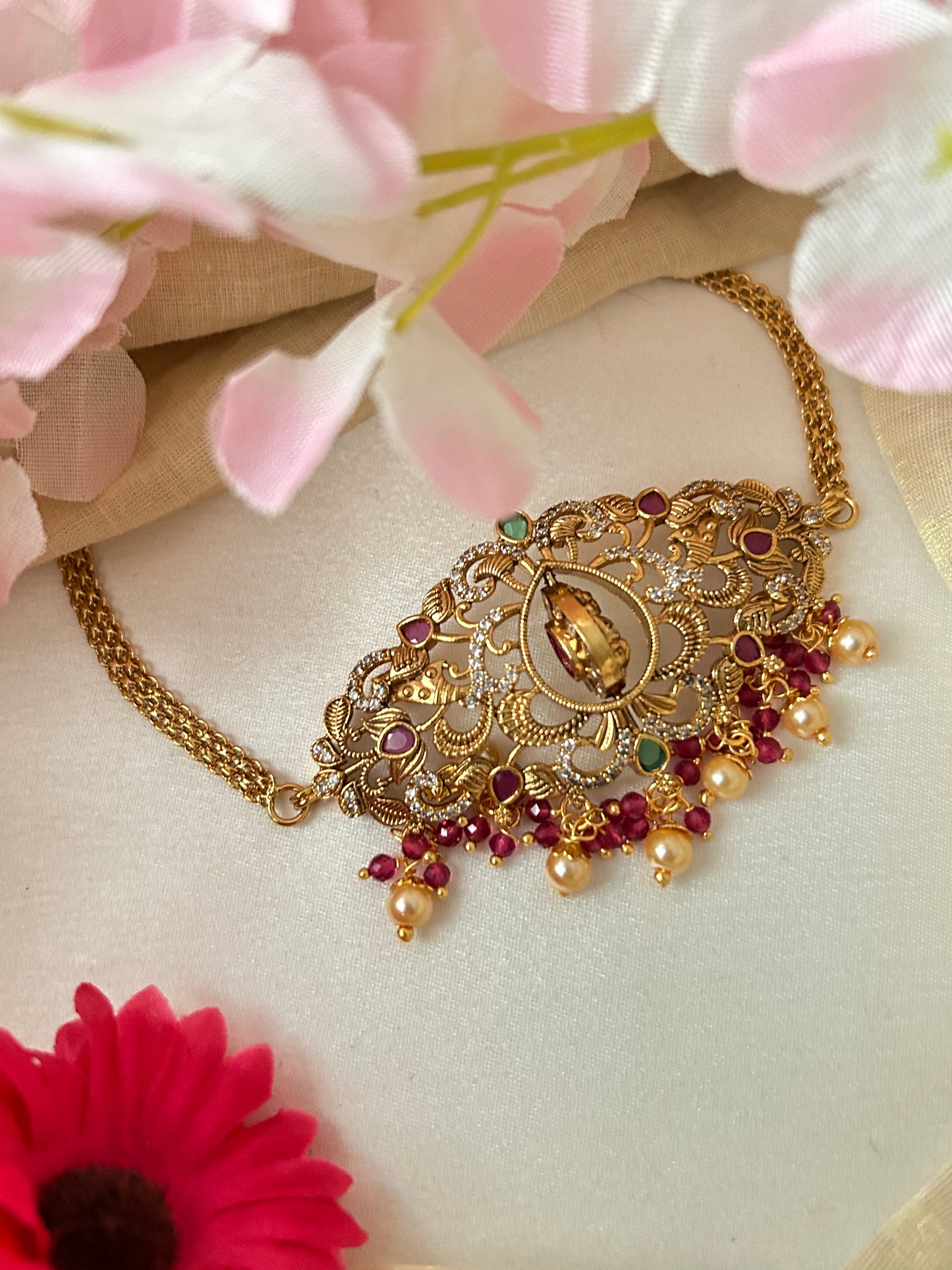 Gold Plated premium Re-Polishable Choker with reversible Pendant