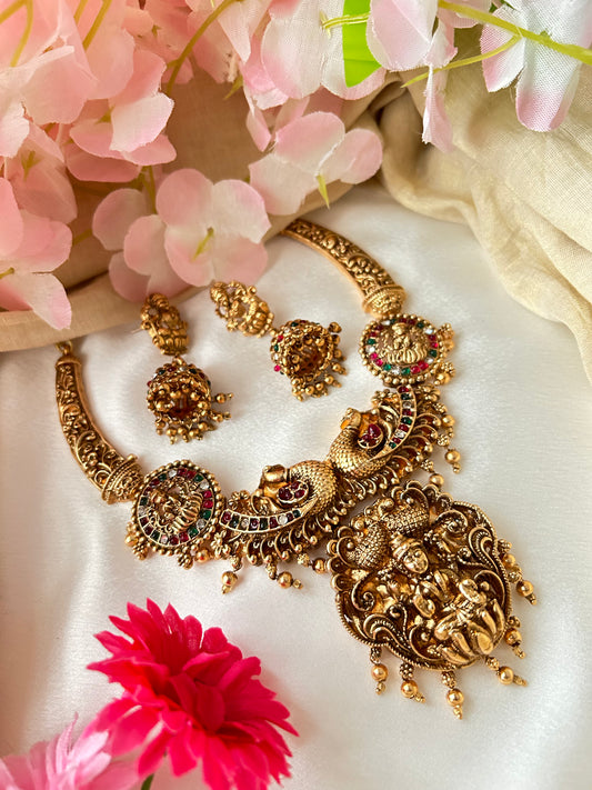 Gold plated Antique Finish Nagas Necklace set( LHA - BS02 )