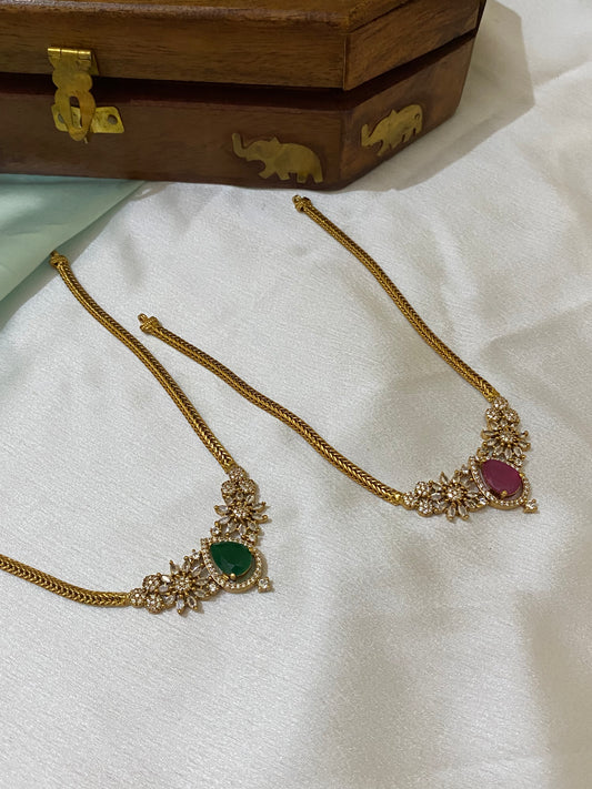 Goldplated diamond necklace sets