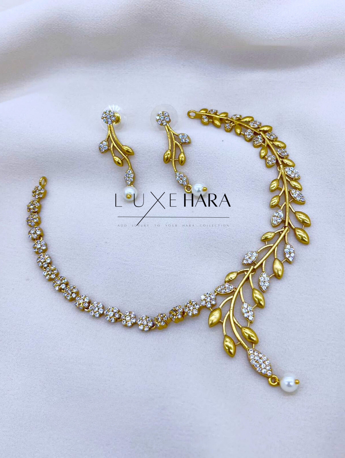 Gold Plated diamond like Jewellery set( LHA UY3JK5LO5 )