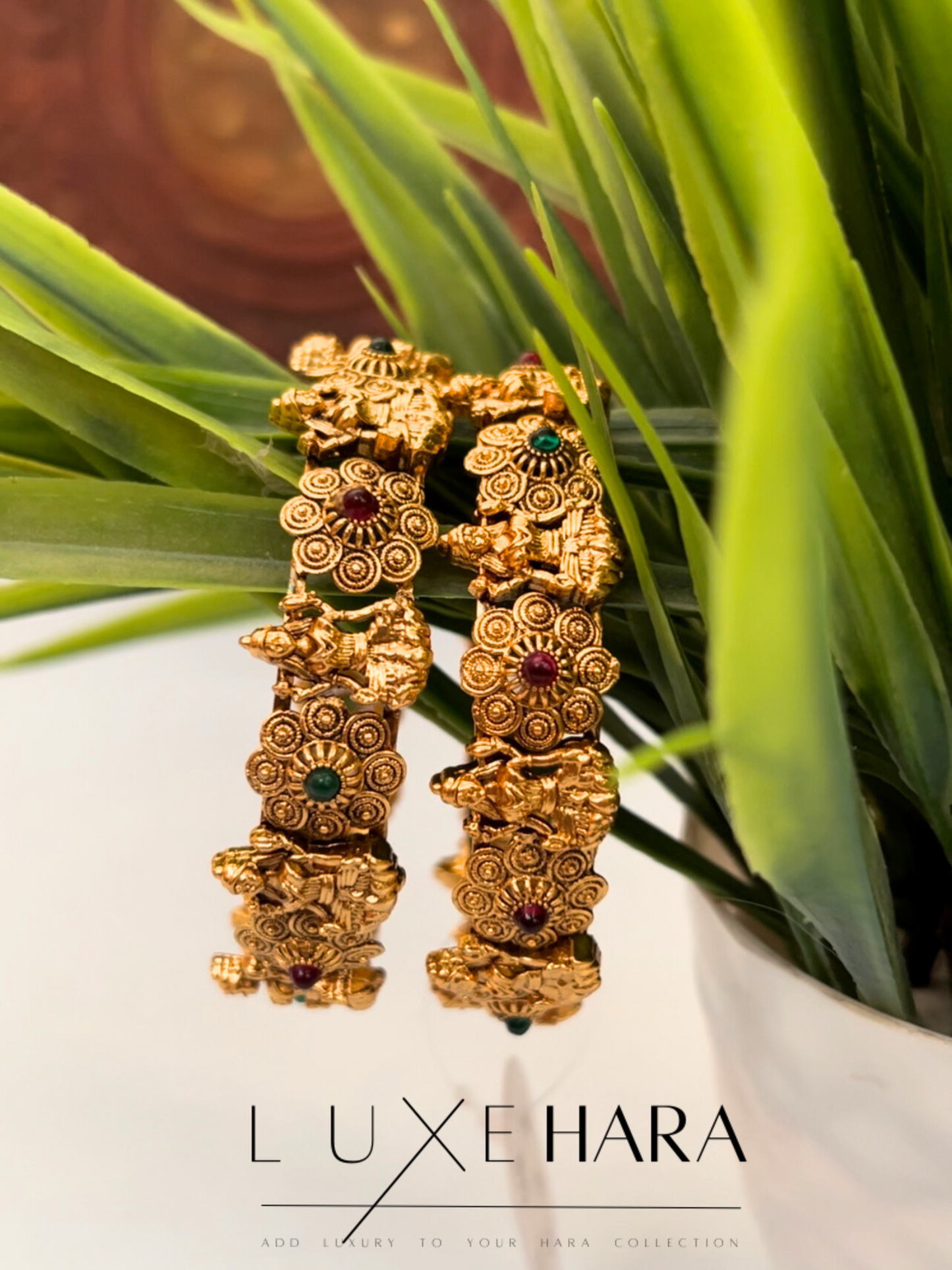 Lakshmi Gold Plated Kada ( LHA KADA 23 )