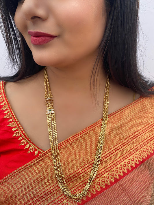 Luxehara's Chandra haaram ( 26 Inch )chain
