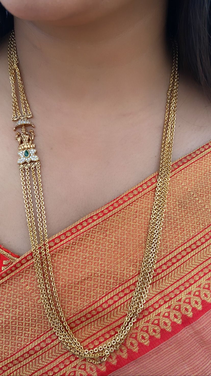 Luxehara's Chandra haaram ( 26 Inch )chain